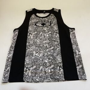 Vintage No Fear Jersey Men 2XL ALL OVER PRINT Sleeveless Tank Spellout Y2K Skate